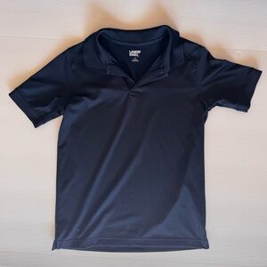 Lands’ End Polo Shirt Collared Active Navy Short Sleeve Uniform Boys